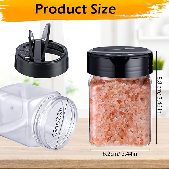 Mimorou 30 Pack Plastic Spice Jars - Image 2