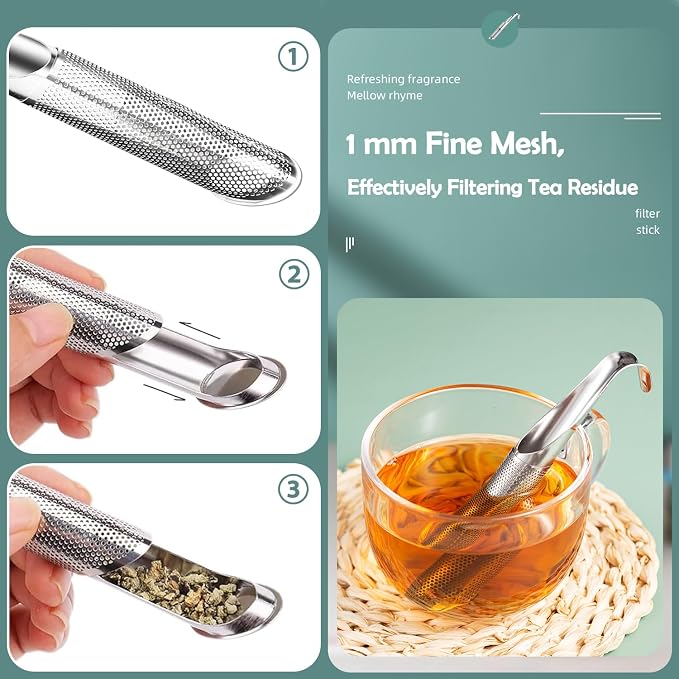 2 Pack Tea Infusers, Extra Fine Mesh Tea Strainer - Image 4