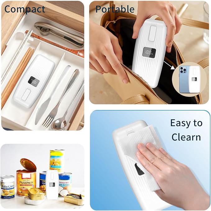 Electric Can Opener with LED Display, USB Rechargeable Electric Can Opener - Image 6