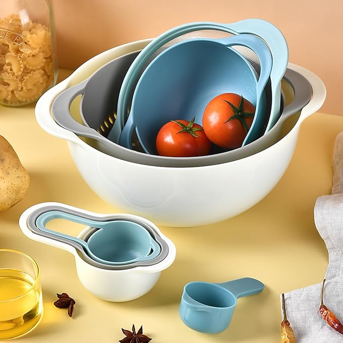 Plastic Mixing Bowls Set 8/10 PCS - Image 7
