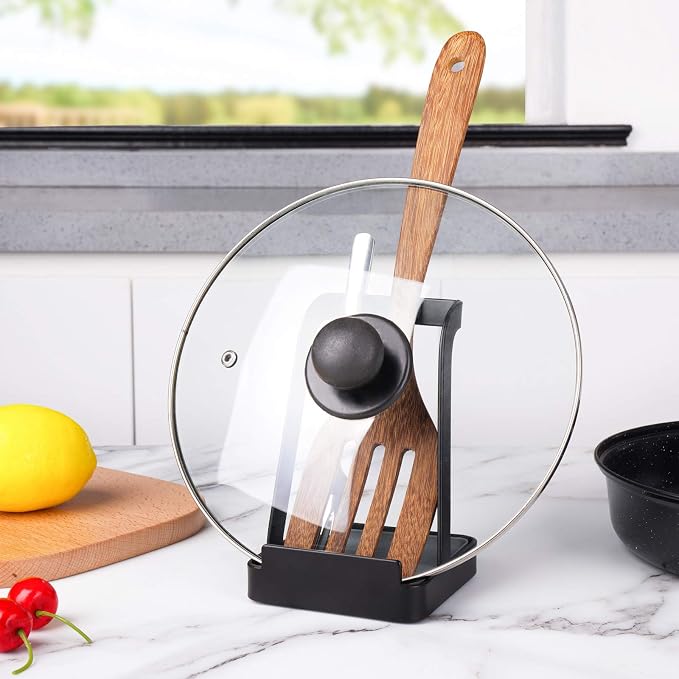 NiHome Versatile Pot Lid Ladle Holder Multipurpose Spatula Pad Book Cutting - Image 8