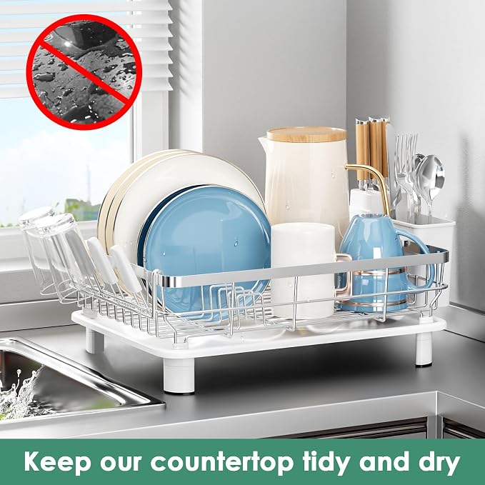 MOUKABAL Dish Drying Rack, Dish Rack, Stainless Steel Dish Racks - Image 6
