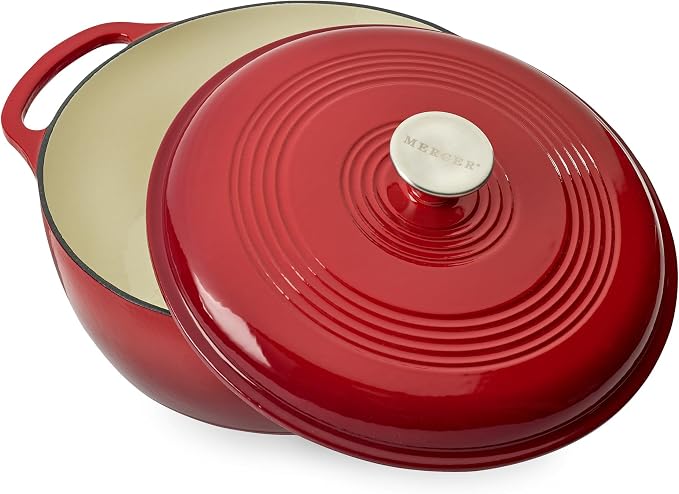 Mercer Culinary Enameled Cast Iron Round Dutch Oven, 6 qt. - Image 4