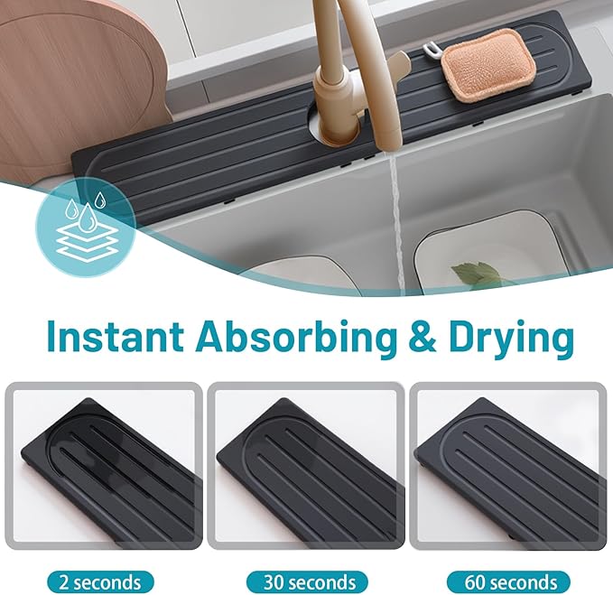 Stone Faucet Mat for Kitchen Sink - Image 5