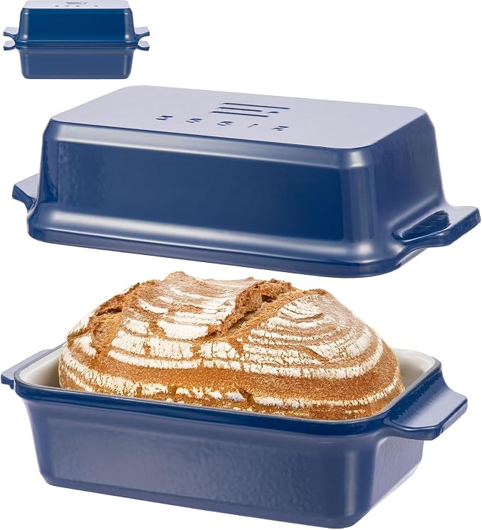 Enameled Cast Iron Dutch Oven for Bread Baking, 9×5 Dutch Oven Pot by RYEDE
