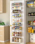 Moforoco White Narrow 9-Tier Over The Door Pantry Organizer, Pantry by MOFOROCO