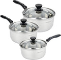 Stainless Steel Saucepan with Lid Set by HomeGood4Less