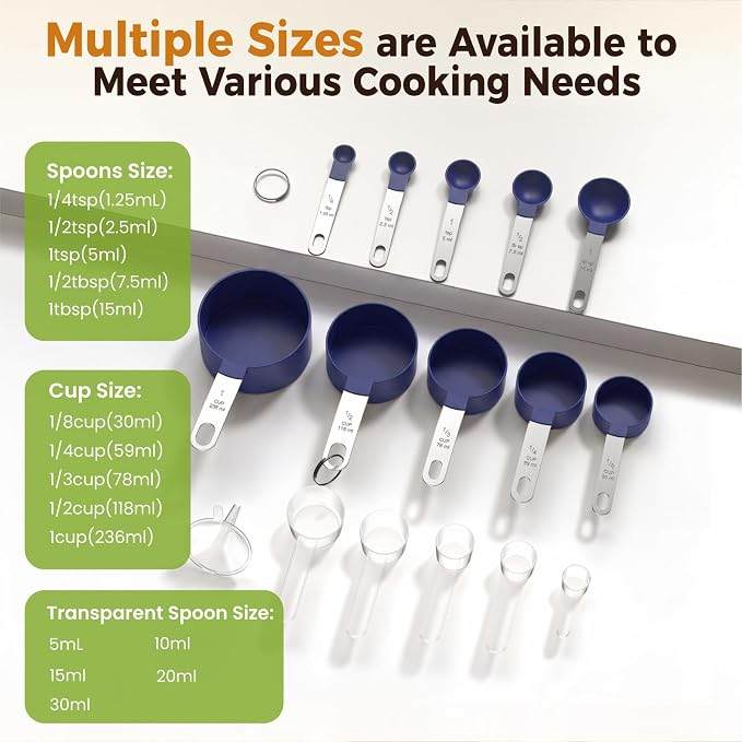 16PCS Measuring Cups and Spoons Set, Measuring Spoon Set - Image 5