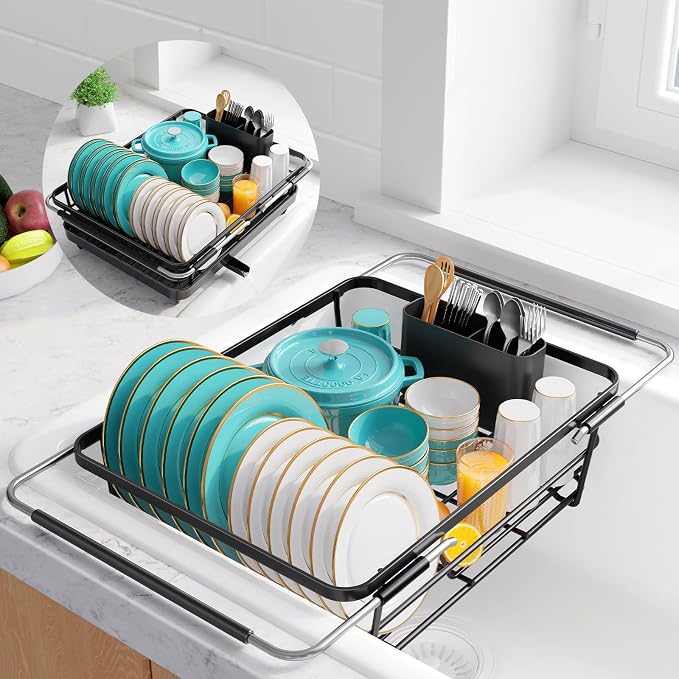 Sakugi Extendable Dish Drying Rack Over Sink by Sakugi