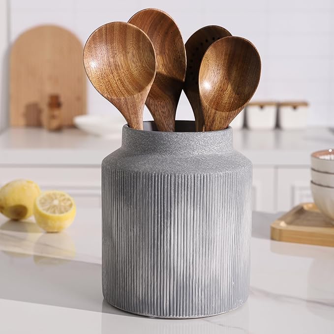 Farmhouse Ceramic Farmhouse Kitchen Utensil Holder by Unknown