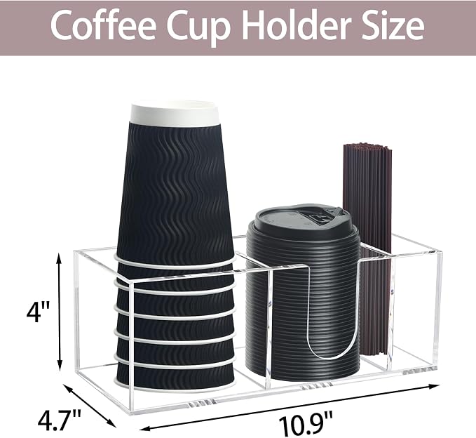 Coffee Bar Accessories and Organizer, Disposable Cup Holder - Image 5