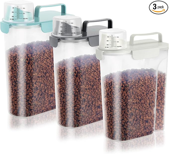 LEAWALK 5Lbs Airtight Cat Dog Food Storage Container by LEAWALK