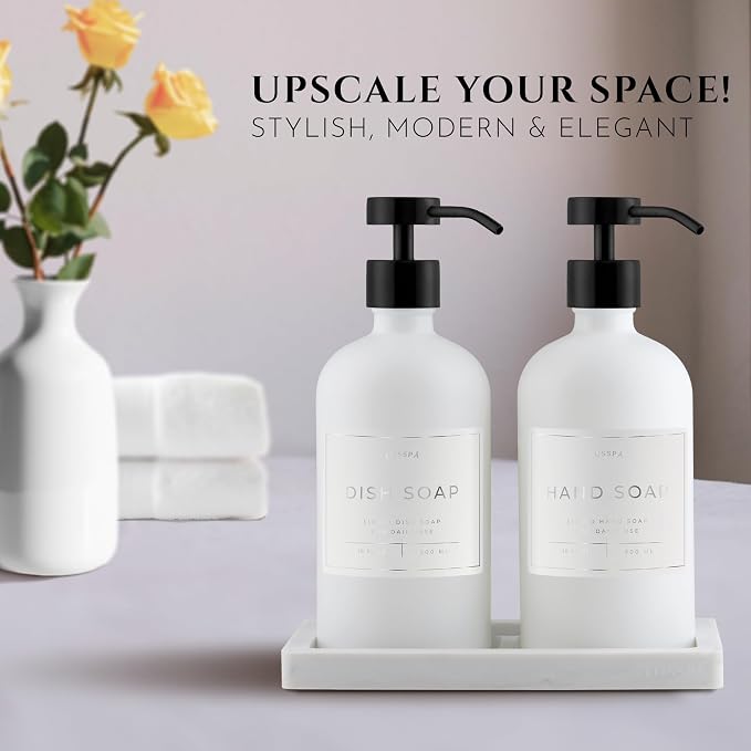 Glass Soap Dispenser Set of 2 - Image 2