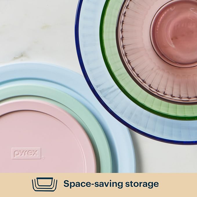 Pyrex Colors Sculpted Tinted Glass Mixing Bowls - Image 5