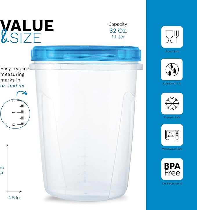 Tafura 12 Pack Leakproof Freezer Containers - Image 3