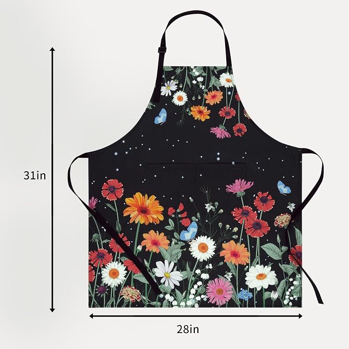 ASPMIZ Floral Apron for Adults, Waterproof Women Apron - Image 5