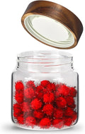 16 oz Glass Jars with Airtight Lid Spice Jar Round Storage Canister with Clear by Patoper