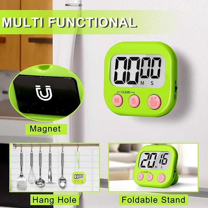 ZILLEEN Classroom Timer for Kids Teachers 6 Pack Digital Timers - Image 2