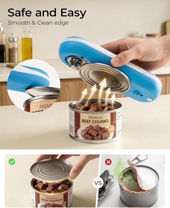 Electric Can Opener, One-Touch Automatic Can Opener, USB Rechargeable Electric - Image 5