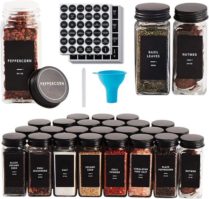 Skiileor 36 Pcs Spice Jars by Skiileor