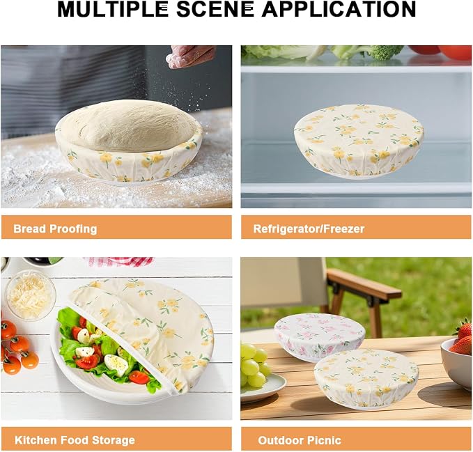 2Pcs Reusable Bowl Covers for Bread Proofing - Image 5