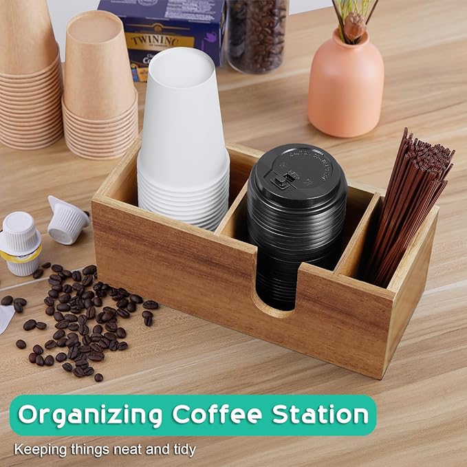 ALELION Acacia Wood Coffee Cup Holder - Image 2