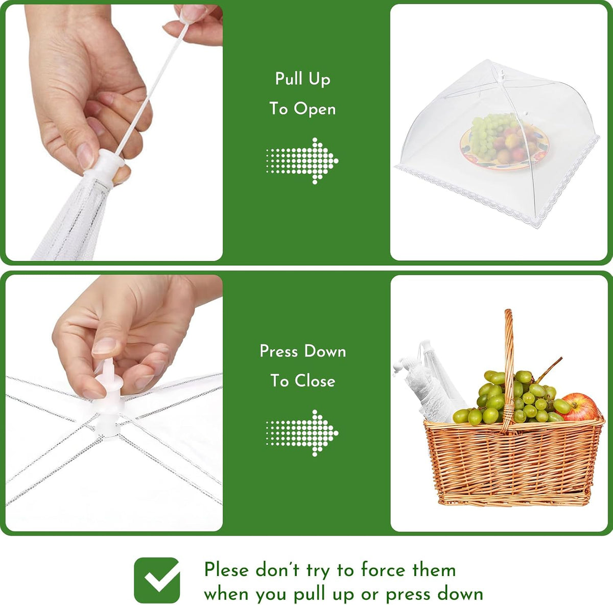Mesh Food Covers for Outside - 9 Pack Upgraded 1 Extra Large 40x24 in