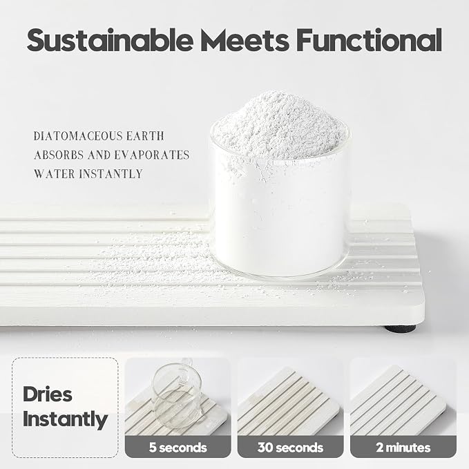 Razborci 2PCS Diatomite Quick Stone Drying Tray Mat - Image 3