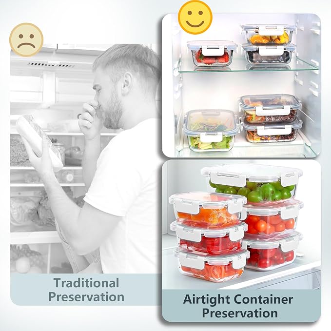 12 Pack Glass Lunch Meal Prep Containers - Image 5
