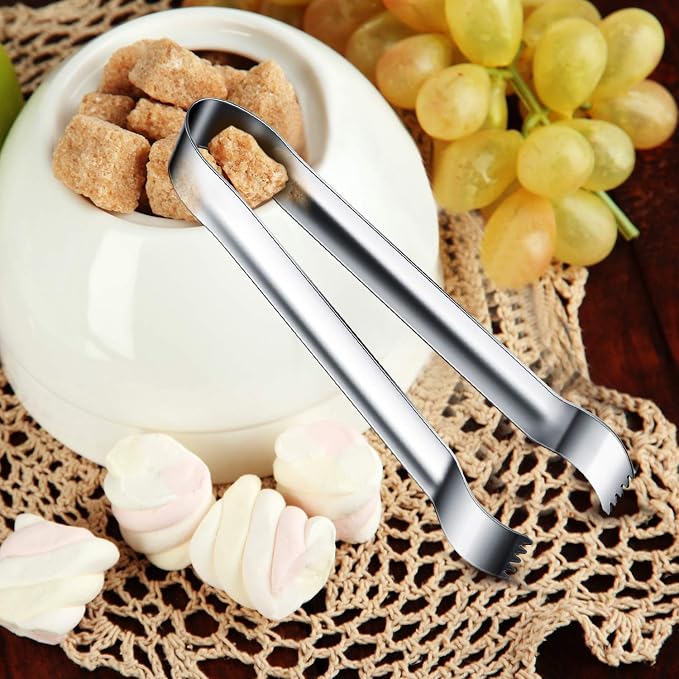 Gejoy 12 Pieces Sugar Ice Tongs Stainless Steel Mini Serving Appetizers Small - Image 4