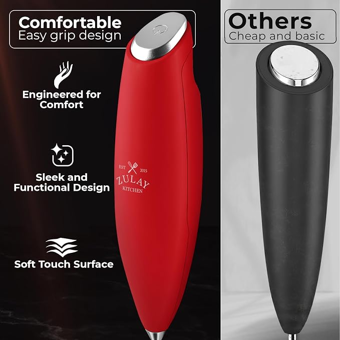 Zulay Kitchen Patented Tornado Triple Whisk Milk Frother - Image 4