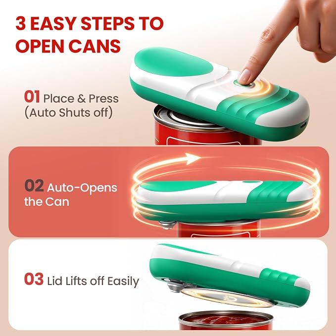 Electric Can Opener One Touch Fits All Can Sizes, Electric Can Openers - Image 6