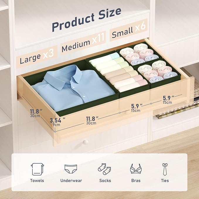 DIMJ Drawer Organizer Clothes - Image 2