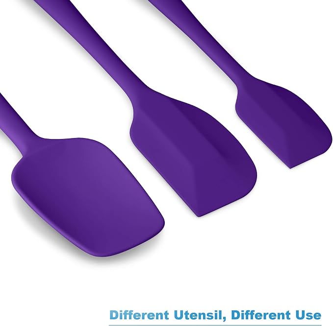 Silicone Spatula 3‑Piece Set Heat Resistant 600°F Non‑Stick Rubber Spatulas - Image 6