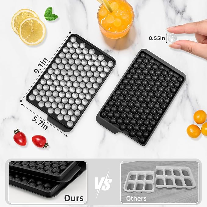 WIBIMEN Mini Ice Cube Trays, 0.55” Tiny Pebble Ice - Image 5
