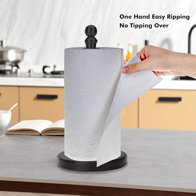 Paper Towel Holder Countertop, Standing Paper Towel Roll Holder - Image 2