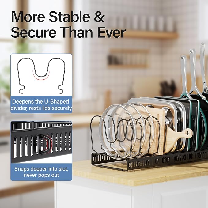 ORDORA Pots and Pans Organizer under Cabinet - Image 4