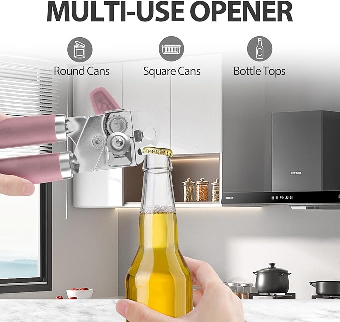 Safring Can Opener Manual, Heavy Duty Handheld Strong Can Opener - Image 5