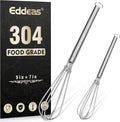 Eddeas Mini whisk, Small Whisk 2 Pieces, 5in and 7in 304 Stainless steel Wire by Eddeas