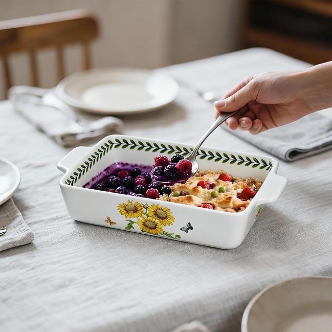 ACMLIFE Ceramic Casserole Dish Set, Ceramic Baking Dish - Image 7