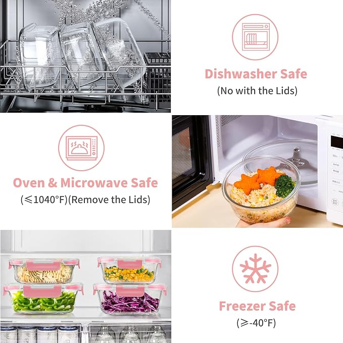 34pcs Glass Food Storage Containers - Image 4