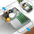 Kitsure Dish Drying Rack for Kitchen Counter, Stainless Steel Sink Organization by Kitsure