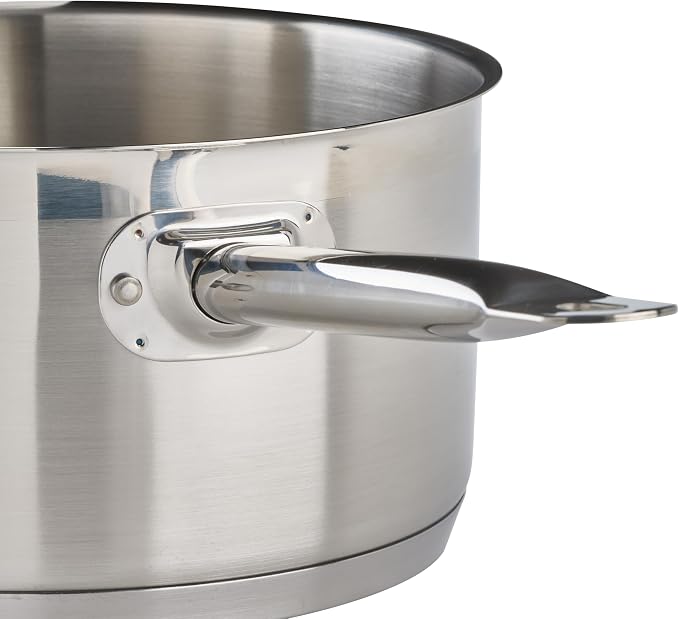 Winco Heavy-Duty Stainless Steel Sauce Pan - Image 3