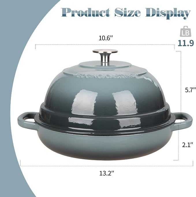 EDGING CASTING Enameled Cast Iron Dutch Oven Pot - Image 3