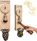 Magnetic Bottle Openers with Catcher, Wall Mounted Wooden Beer Bottle Opener by LUCYLANKER