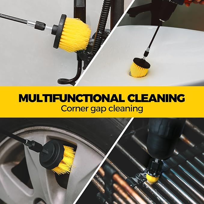 Holikme 6Pack Drill Brush Power Scrubber Cleaning Brush Extended Long - Image 3