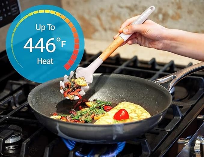 Silicone Cooking Utensils Set 6 Piece – Heat Resistant up to 480°F, BPA Free & - Image 3