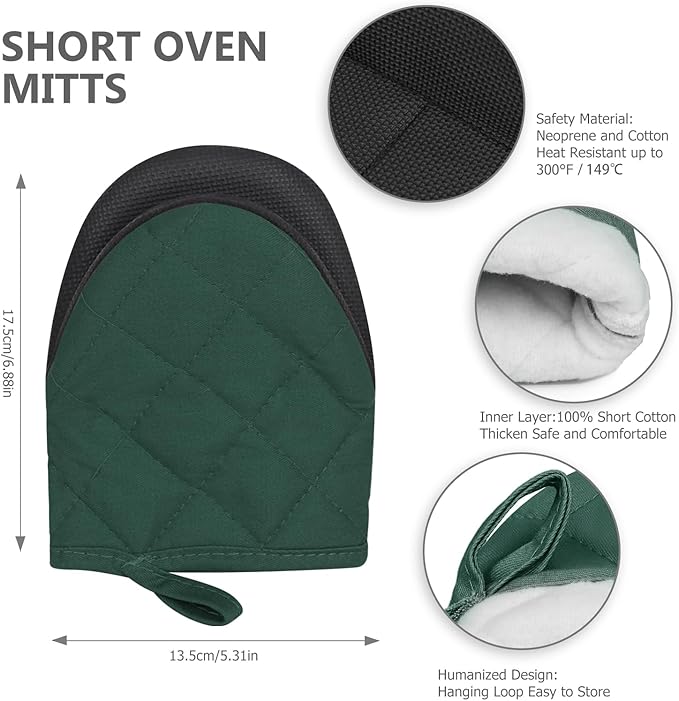 1 Pair Short Oven Mitts - Image 3