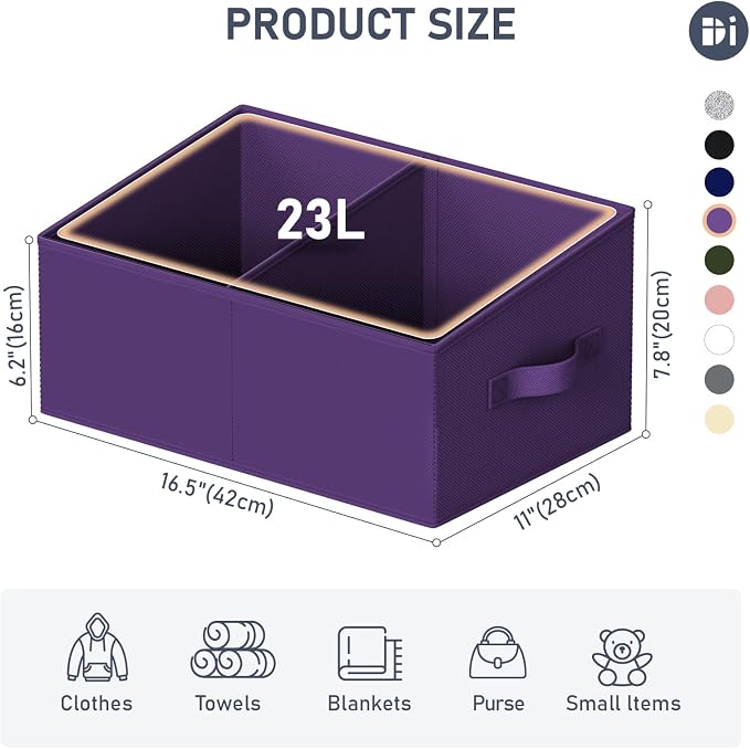 DIMJ Large Closet Shelf Organizer Bins 6 Packs - Image 3