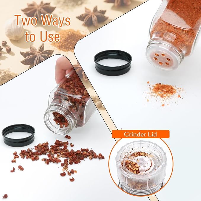 15 Pack 8oz Glass Spice Jars - Image 3